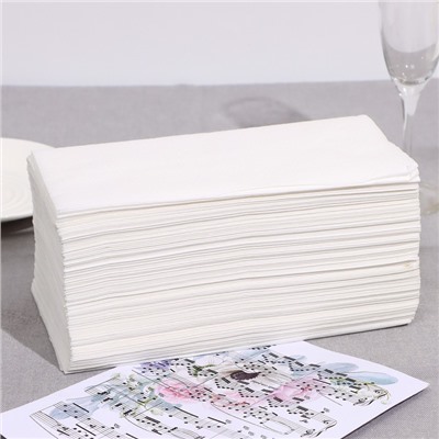 Полотенца бумажные Plushe Home, V-сложение,1 слой, 250 листов