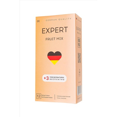 Ароматизированные презервативы EXPERT Fruit Mix - 12 шт.(+3 в подарок)