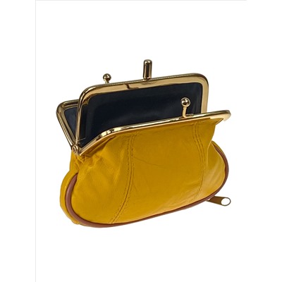 Женский кошелёк с фермуаром из искусственной кожи, цвет желтый