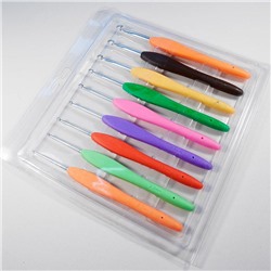 Набор крючков 9шт (№2.0-6мм) с резиновой ручкой