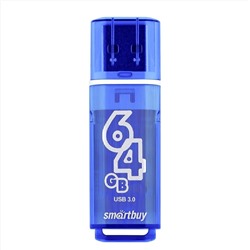 Флэш накопитель USB 64 Гб Smart Buy Glossy 3.0 (dark blue)