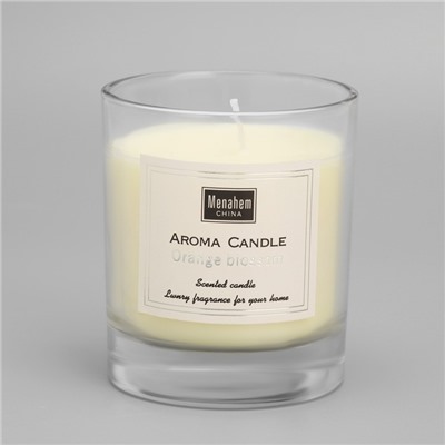 Свеча ароматическая "Aroma Candle", цветок апельсина, 8х9 см
