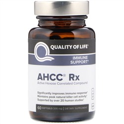 Quality of Life Labs, Быстроусваиваемый активный гемицеллюлозный компонент, 300 мг, 60 желатиновых капсул