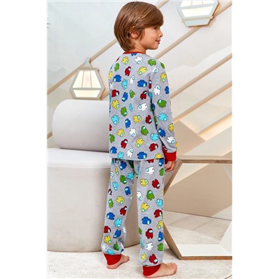 Пижама с брюками Juno AW21BJ631 Sleepwear Boys серый меланж амонг НАТАЛИ #899161