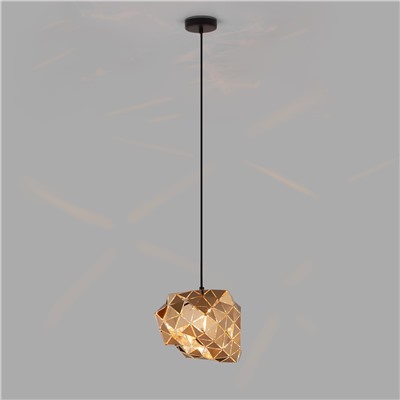 Подвесной светильник с металлическим плафоном 50168/1 золото