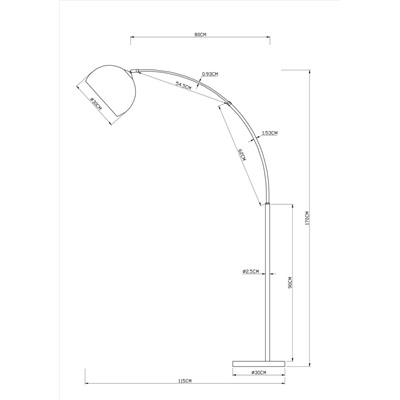 Торшер Arte Lamp PAOLO A5822PN-1PB