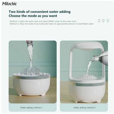 Антигравитационный увлажнитель воздуха 500ML Creative Anti-gravity Water Drop Humidifier-ELEPEX