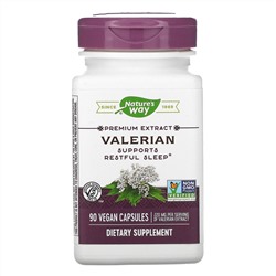 Nature's Way, корень валерианы, 220 мг, 90 веганских капсул
