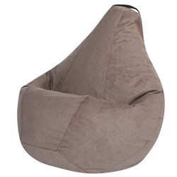 Кресло мешок DreamBag «Груша», велюр, размер XL, цвет бежевый