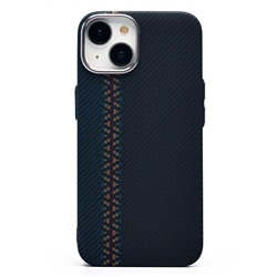 Чехол-накладка Luxo Creative PC для "Apple iPhone 14" (121) (black/blue) (230957)