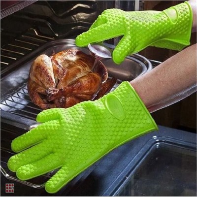Прихватка-перчатка термостойкая силиконовая, микс