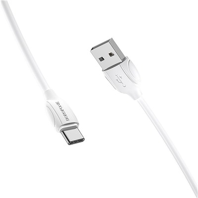 Кабель USB - Type-C Borofone BX19 20W 100см 3A  (white)