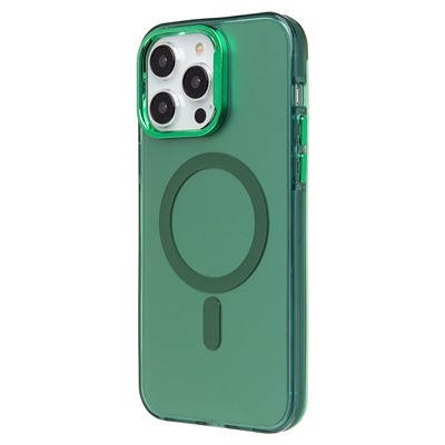 Чехол-накладка - SM025 SafeMag для "Apple iPhone 14 Pro Max" (green) (232097)