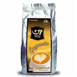 Растворимый кофе  фирмы «TrungNguyen» «G7»  капучино 3в1:
- СО ВКУСОМ ЛЕСНОГО ОРЕХА.