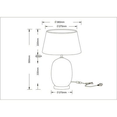 Декоративная настольная лампа Arte Lamp SARIN A4061LT-1PB