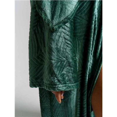 Плед Велсофт Жаккард с рукавами - Папоротник, цвет зеленый