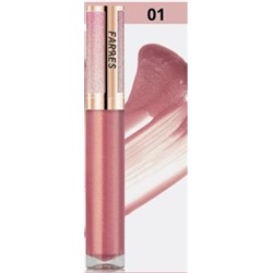 Farres Блеск для губ Glam Shine с ароматом капучино тон 01 нежно розовый 7026