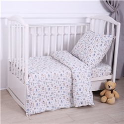 Постельное бельё BABY Мишки полосатые 112х147см, 110х150см, 60х60см, бязь 120г/м, , хлопок 100%