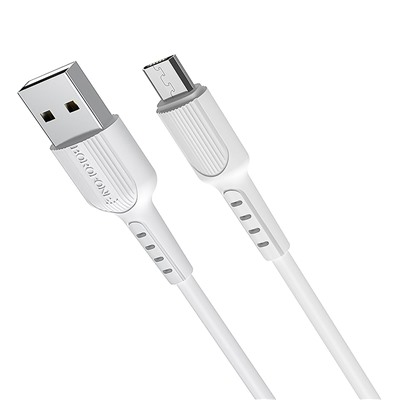 Кабель USB - micro USB Borofone BX16 Easy (повр. уп)  100см 2,4A  (white)