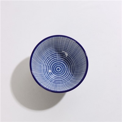 Миска керамическая Доляна «Мерцание», 150 мл, d=9,2 см, цвет синий