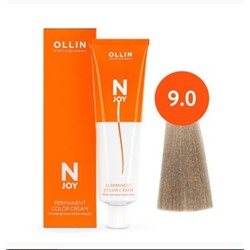 OLLIN "N-JOY" 9/0 – блондин, перманентная крем-краска для волос 100мл