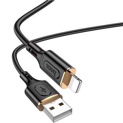 Кабель USB - Apple lightning Hoco X95 Goldentop  100см 2,4A  (black)