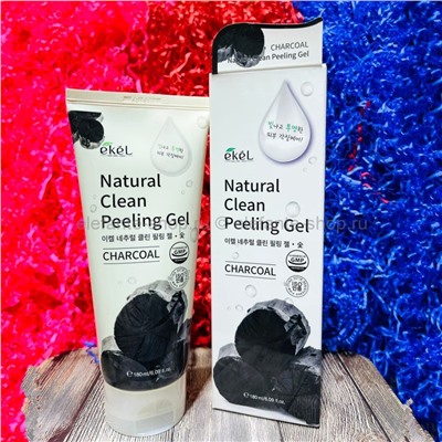 Пилинг-скатка с углем Ekel Natural Clean Peeling Gel Charcoal 180ml (51)