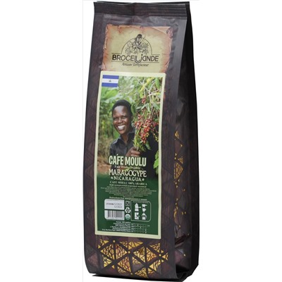 CAFE DE BROCELIANDE. Maragogype Nicaragua (молотый) 250 гр. мягкая упаковка