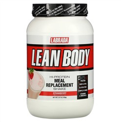 Labrada Nutrition, Lean Body, заменитель пищи с высоким содержанием протеина, со вкусом клубники, 1120 г (2,47 фунта)