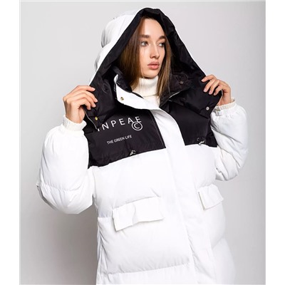 Пальто #КТ7001 (1), белый,чёрный