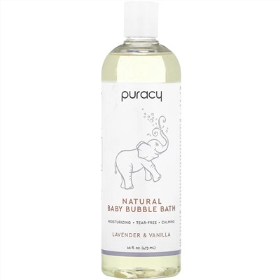 Puracy, Natural Baby Bubble Bath, Lavender & Vanilla, 16 fl oz (473 ml)
