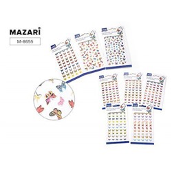 Декоративные наклейки 9,3х16,5 см 8 дизайнов M-8655 Mazari