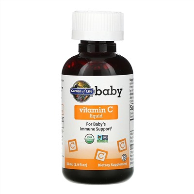 Garden of Life, жидкий витамин C для малышей, 56 мл (1,9 жидк. унции)
