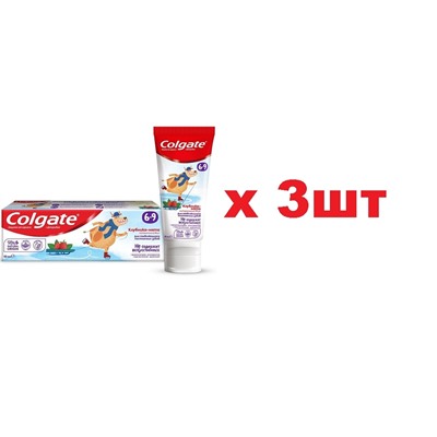 Colgate зубная паста детская 60мл Клубника-мята от 6-9лет 3шт