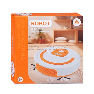 Бытовая техника "Робот-пылесос" оранжевый в коробке