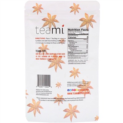 Teami, Chai Tea Blend, 20 Tea Bags, 1.5 oz (44 g)