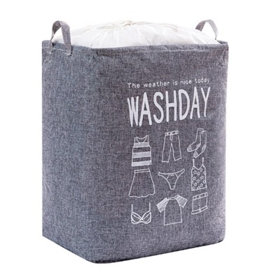 Корзина для вещей на завязках "Washday" серая