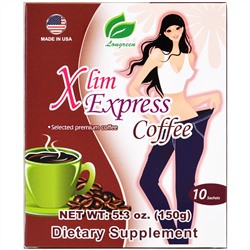 Longreen, кофе Xlim Express, 10 Пакетиков, 150 г (5,3 унции)