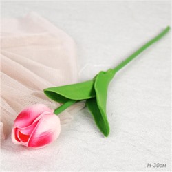 Цветок искусственный Тюльпан 30 см латекс / XCH-04 /уп 10/200/2000/ ярко-розовый