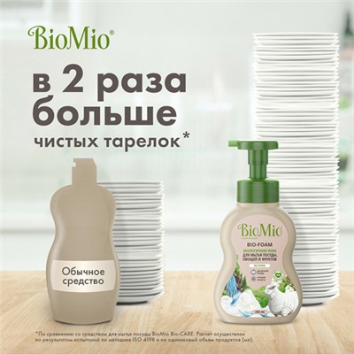 Пена для мытья посуды экологичная "BIO-FOAM", без запаха BioMio, 350 мл