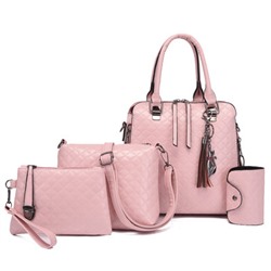 Набор сумок из 4 предметов, арт А95, цвет:розовый