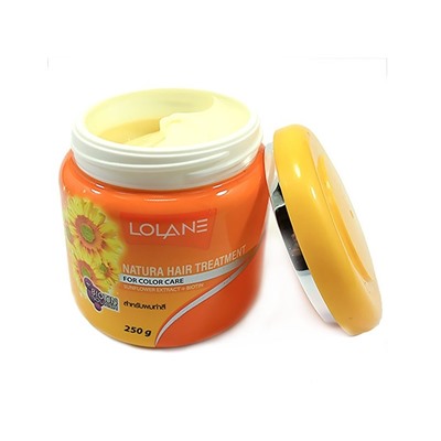 Маска для окрашенных волос с экстрактом семян подсолнечника и биотином LOLANE Natura Hair Treatment, 250 мл. Таиланд