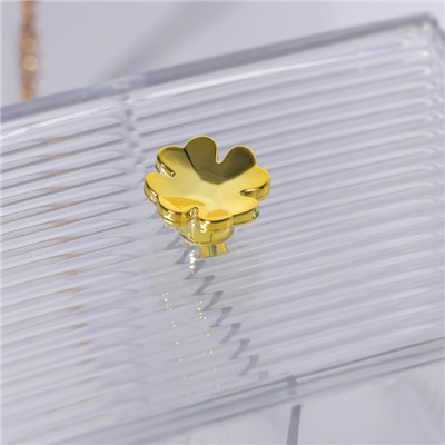Органайзер для хранения «FLOWER», с крышкой, 3 секции, 14 × 9 × 10,5 см, цвет прозрачный/золотистый