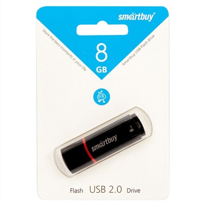 Флэш накопитель USB  8 Гб Smart Buy Crown (black)