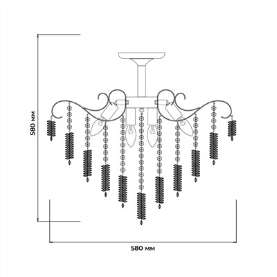 Светильник на штанге Escada 2106/8P E14*40W Chrome