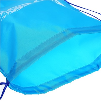 Мешок для обуви 420 х 340 мм, Calligrata SPORT 1 , (мягкий полиэстер, плотность 210D), голубой МИКС