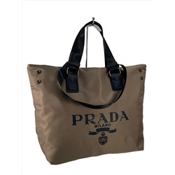 Текстильная сумка шоппер на молнии, цвет коричневый
