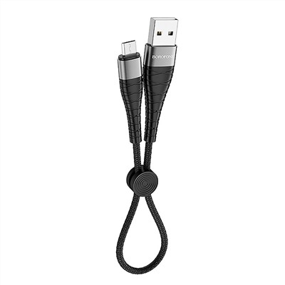 Кабель USB - micro USB Borofone BX32 Munificent  25см 2,4A  (black)