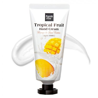 Farmstay Питательный крем для рук с маслом ши и манго Tropical Fruit Hand Cream Mango