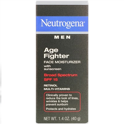 Neutrogena, Увлажняющий антивозрастной крем для мужчин + солнцезащитным кремом, SPF 15, 1,4 унции (40 г)